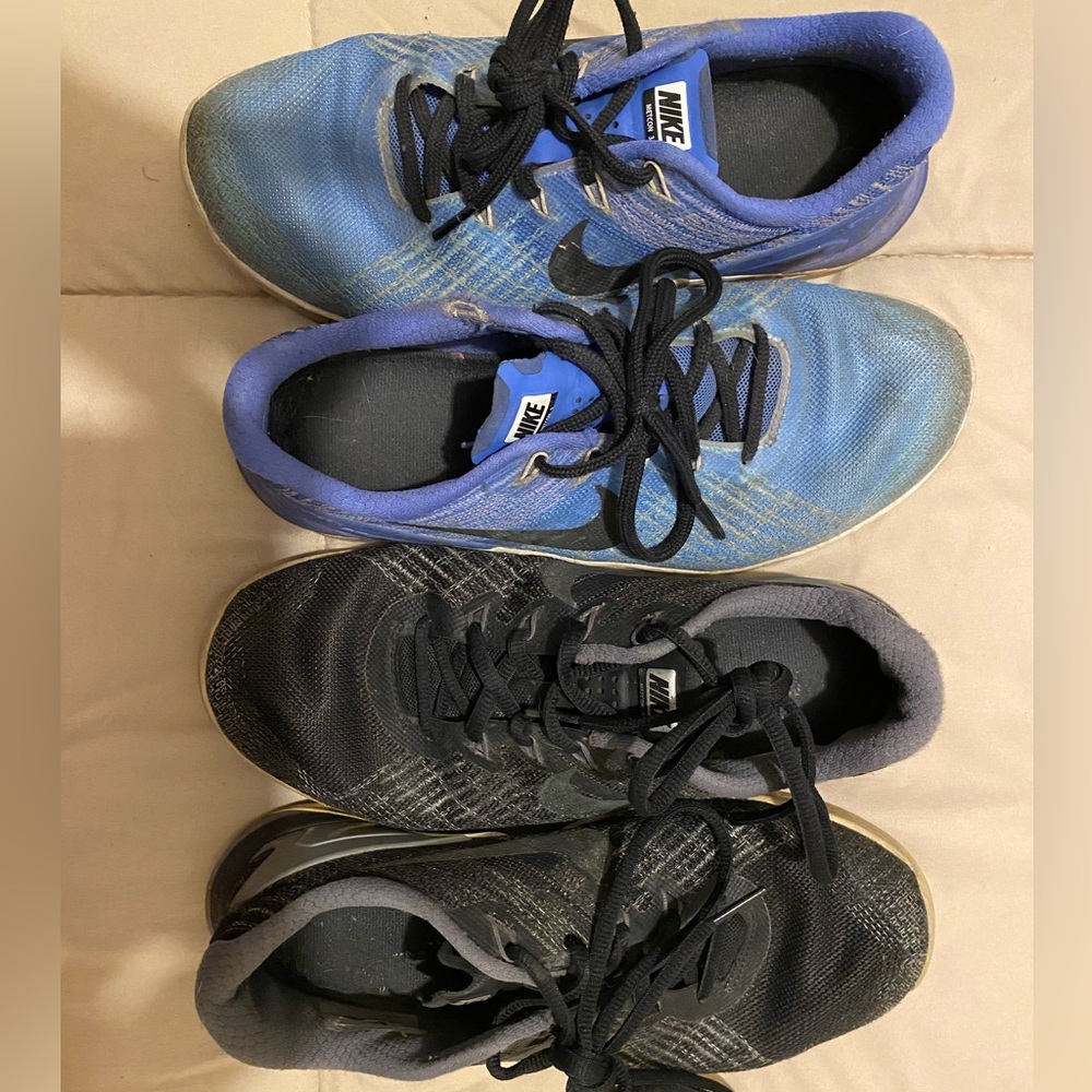 Two pairs women’s 7.5 Nike metcons